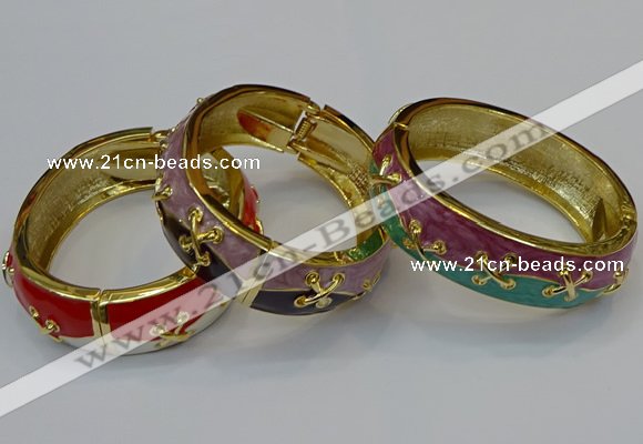 CEB156 19mm width gold plated alloy with enamel bangles wholesale