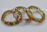 CEB159 17mm width gold plated alloy with enamel bangles wholesale