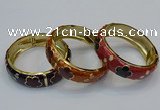 CEB161 18mm width gold plated alloy with enamel bangles wholesale