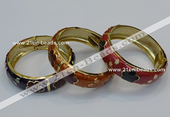 CEB161 18mm width gold plated alloy with enamel bangles wholesale