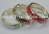 CEB163 20mm width gold plated alloy with enamel bangles wholesale