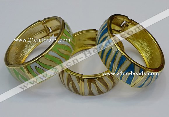 CEB167 20mm width gold plated alloy with enamel bangles wholesale