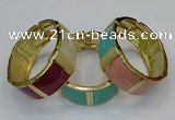 CEB173 22mm width gold plated alloy with enamel bangles wholesale