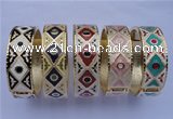 CEB18 5pcs 19mm width gold plated alloy with enamel bangles wholesale