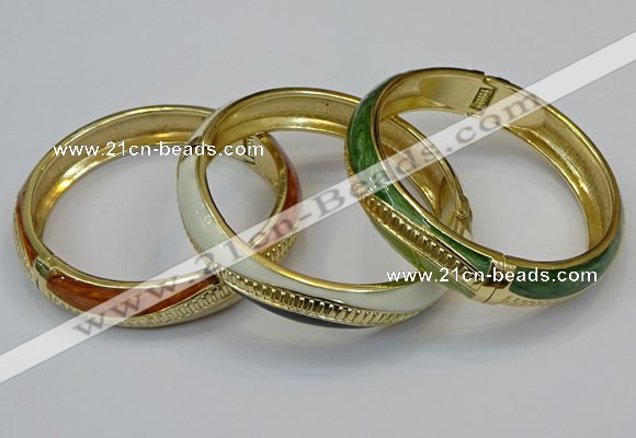 CEB181 13mm width gold plated alloy with enamel bangles wholesale