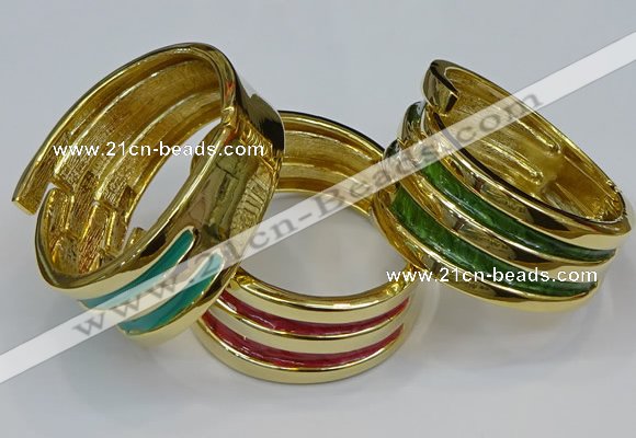 CEB186 38mm width gold plated alloy with enamel bangles wholesale