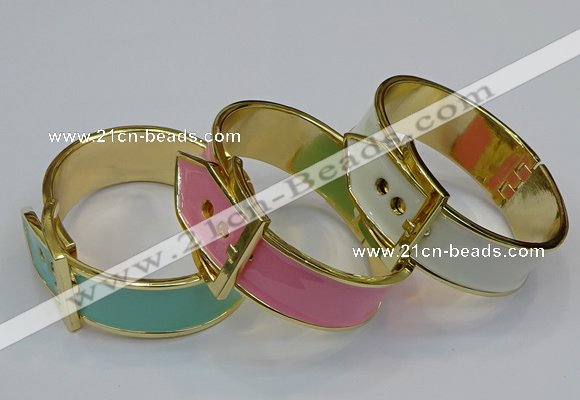 CEB188 27mm width gold plated alloy with enamel bangles wholesale