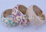 CEB27 5pcs 32mm width gold plated alloy with enamel bangles