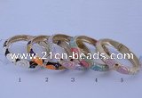 CEB35 5pcs 12mm width gold plated alloy with enamel bangles