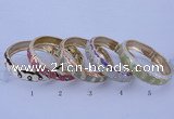 CEB41 5pcs 15mm width gold plated alloy with enamel rhinestone & bangles