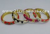 CEB60 9mm width gold plated alloy with enamel bangles wholesale