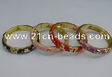 CEB61 9mm width gold plated alloy with enamel bangles wholesale