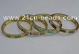 CEB84 8mm width gold plated alloy with enamel bangles wholesale