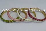 CEB89 8mm width gold plated alloy with enamel bangles wholesale