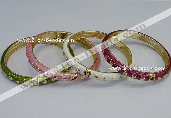 CEB89 8mm width gold plated alloy with enamel bangles wholesale