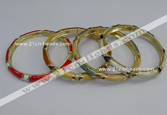 CEB90 8mm width gold plated alloy with enamel bangles wholesale