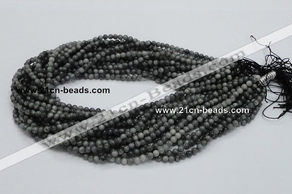 CEE01 15.5 inches 4mm round eagle eye jasper beads wholesale