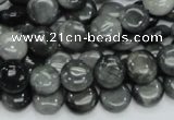 CEE11 15.5 inches 10mm flat round eagle eye jasper beads wholesale