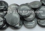 CEE14 15.5 inches 18mm flat round eagle eye jasper beads wholesale