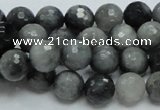 CEE21 15.5 inches 10mm faceted round eagle eye jasper beads wholesale