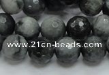 CEE22 15.5 inches 12mm faceted round eagle eye jasper beads wholesale