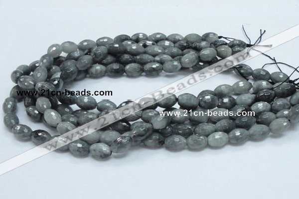 CEE28 15.5 inches 10*16mm faceted rice eagle eye jasper beads