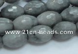 CEE29 15.5 inches 13*18mm faceted rice eagle eye jasper beads