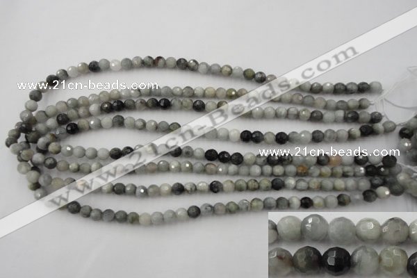 CEE351 15.5 inches 6mm faceted round eagle eye jasper beads