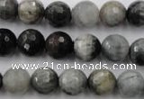 CEE354 15.5 inches 12mm faceted round eagle eye jasper beads