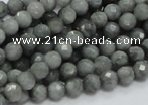 CEE48 15.5 inches 4mm faceted round eagle eye jasper beads wholesale