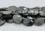 CEE51 15.5 inches 8*12mm faceted oval eagle eye jasper beads