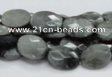 CEE53 15.5 inches 12*16mm faceted oval eagle eye jasper beads