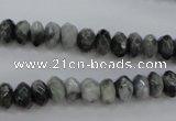 CEE67 15.5 inches 5*8mm faceted rondelle eagle eye jasper beads