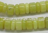 CEJ02 15.5 inches 5*14 & 8*14mm rondelle lemon jade beads wholesale