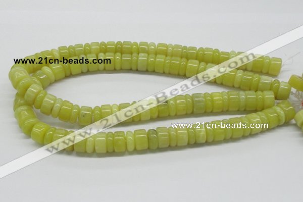 CEJ02 15.5 inches 5*14 & 8*14mm rondelle lemon jade beads wholesale