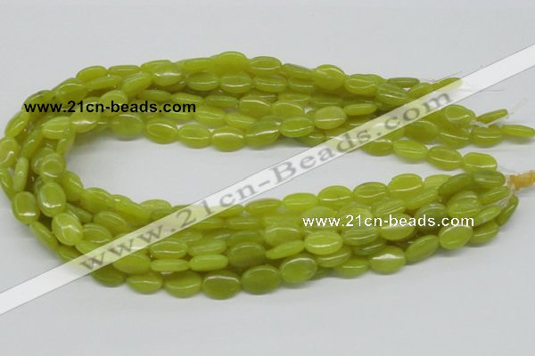 CEJ05 15.5 inches 10*14mm oval lemon jade beads wholesale