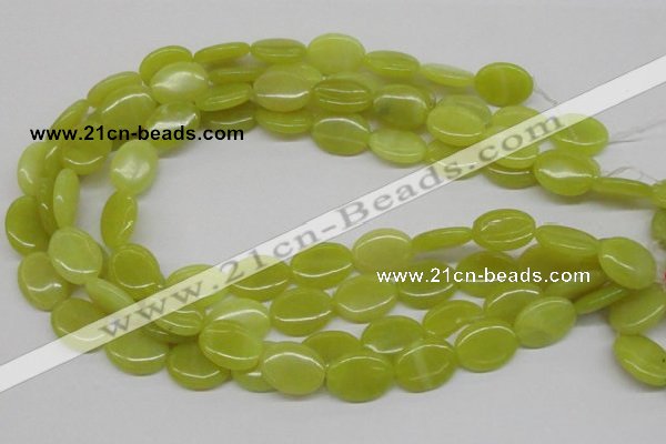 CEJ07 15.5 inches 15*20mm oval lemon jade beads wholesale