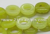 CEJ08 15.5 inches 8*16mm donut lemon jade beads wholesale