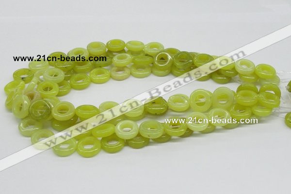 CEJ08 15.5 inches 8*16mm donut lemon jade beads wholesale