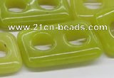 CEJ11 15.5 inches 25*40mm rectangle lemon jade beads wholesale