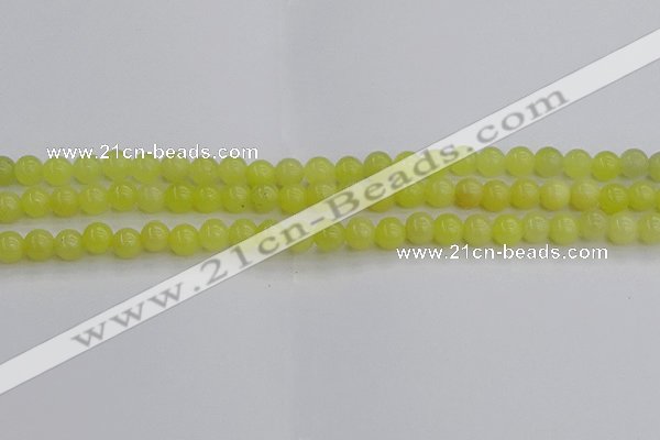 CEJ201 15.5 inches 6mm round lemon jade beads wholesale