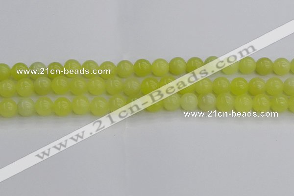 CEJ202 15.5 inches 8mm round lemon jade beads wholesale