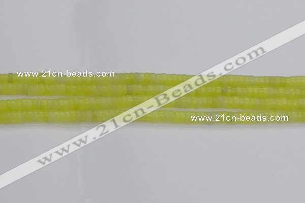 CEJ219 15.5 inches 2*4mm heishi lemon jade beads wholesale