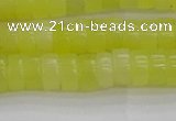 CEJ220 15.5 inches 3*6mm heishi lemon jade beads wholesale