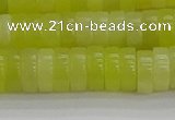 CEJ221 15.5 inches 3*8mm heishi lemon jade beads wholesale