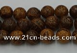 CEJ301 15.5 inches 6mm round elephant skin jasper beads wholesale