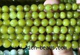CEJ361 15 inches 6mm round lemon jade beads wholesale