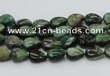 CEM05 15.5 inches 6*8mm flat teardrop emerald gemstone beads