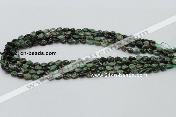CEM05 15.5 inches 6*8mm flat teardrop emerald gemstone beads