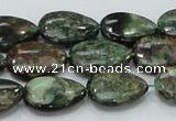 CEM07 15.5 inches 13*18mm flat teardrop emerald gemstone beads